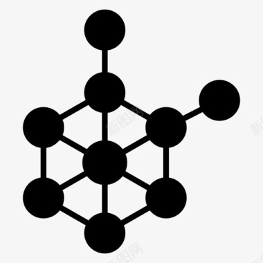 分子结构复合拓扑分子几何学图标