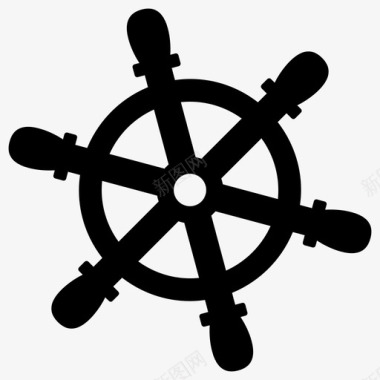 船舵船轮舵图标