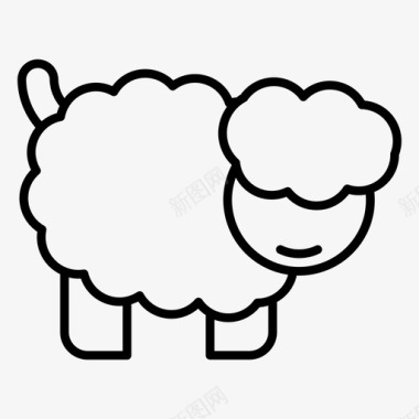 羊庆祝复活节图标