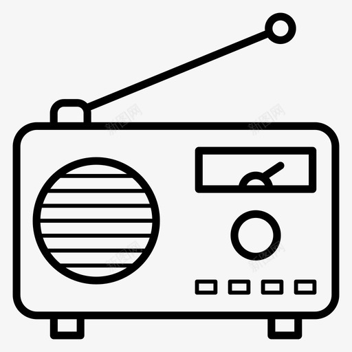 收音机广播娱乐svg_新图网 https://ixintu.com 收音机 广播 娱乐 无线电波 声音 旅游 度假 线路 矢量 矢量图 图标