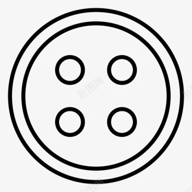 钮扣布钮扣连衣裙图标