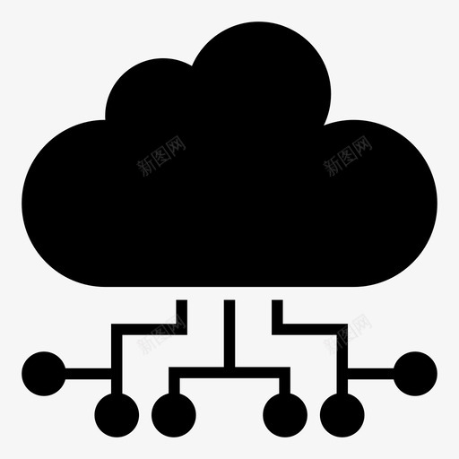 云网络云计算云连接svg_新图网 https://ixintu.com 网络 云网 云计算 连接 托管 存储 通信 集合 实体 实体图 图标