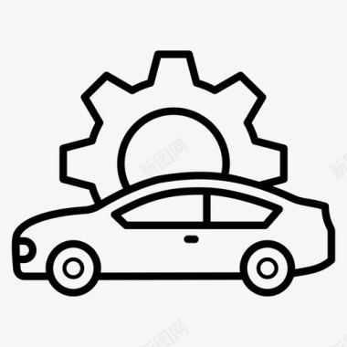 汽车修理汽车保养汽车服务图标