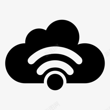 wifi云云计算云网络图标