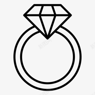 钻戒宝石戒指珠宝戒指图标