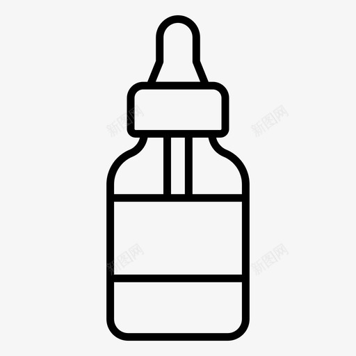血清瓶液体瓶油瓶svg_新图网 https://ixintu.com 血清 液体 油瓶 油罐 储油罐 集美 美容 时尚 轮廓 向量 图标