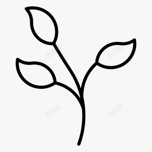 树枝生长叶子svg_新图网 https://ixintu.com 树枝 生长 叶子 自然 植物 春天