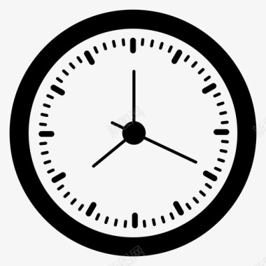 挂钟计时器教育实心图标集图标