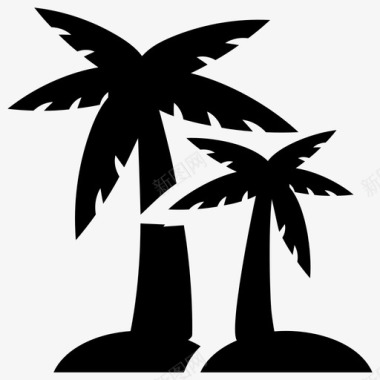 椰子树岛树棕榈树图标