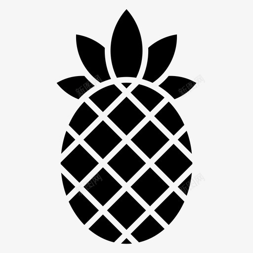 菠萝有机食品热带水果svg_新图网 https://ixintu.com 菠萝 有机 食品 热带水果 旅游 度假 假的 固体 图标