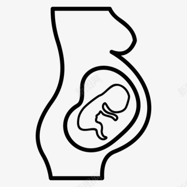 怀孕胚胎胎儿图标