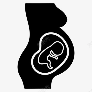 怀孕胚胎胎儿图标