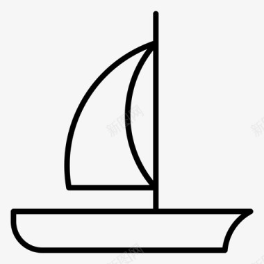 帆船比赛船图标