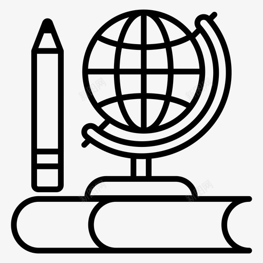 全球教育远程教育全球学习svg_新图网 https://ixintu.com 全球 教育 学习 远程教育 在线培训 虚拟 大纲 图标