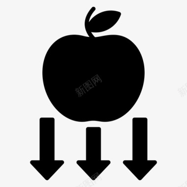 重力定律苹果重力牛顿定律图标