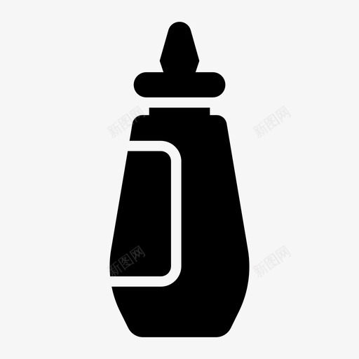 番茄酱瓶塑料瓶酱汁瓶svg_新图网 https://ixintu.com 番茄酱 塑料瓶 酱汁 食品饮料 字形 矢量 矢量图 图标