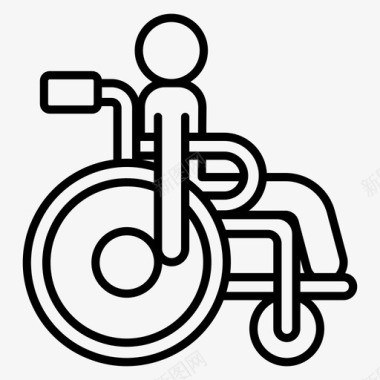 身体残疾无障碍残疾图标