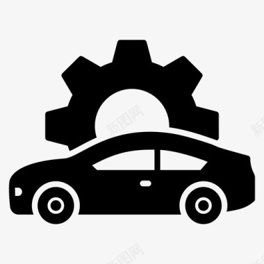 汽车修理汽车保养汽车服务图标