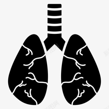肺支气管人体器官图标
