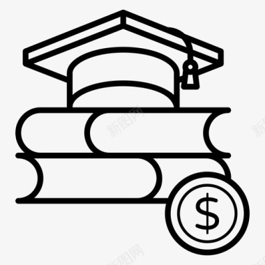 教育贷款教育补助金奖学金图标
