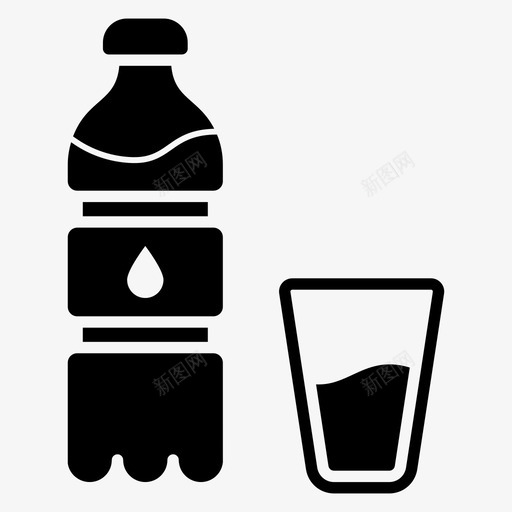 水瓶饮用水矿泉水svg_新图网 https://ixintu.com 水瓶 饮用水 矿泉水 教育 固体 图标
