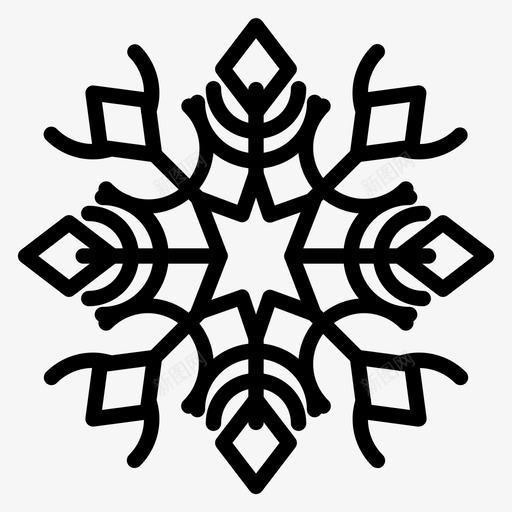 雪冷冰svg_新图网 https://ixintu.com 冷冰 雪花 下雪 冬天 图标 收集 集线