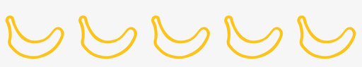 黄色香蕉线型2svg_新图网 https://ixintu.com 黄色 香蕉 线型