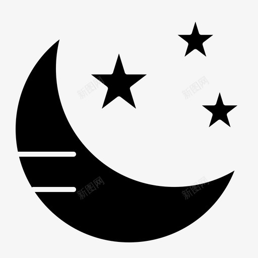 模式夜晚睡眠svg_新图网 https://ixintu.com 模式 夜晚 睡眠 星星 基本 字形 设置