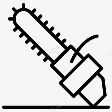 电锯木工工具切割工具图标