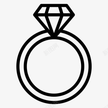 钻戒宝石戒指珠宝戒指图标