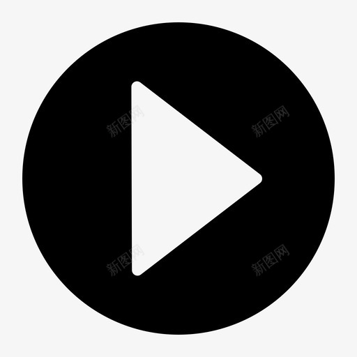 播放开始媒体播放器svg_新图网 https://ixintu.com 媒体播放器 开始 播放 三角形 徽章