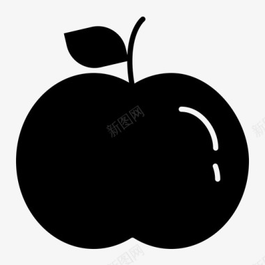 苹果食品水果蔬菜字形集43图标