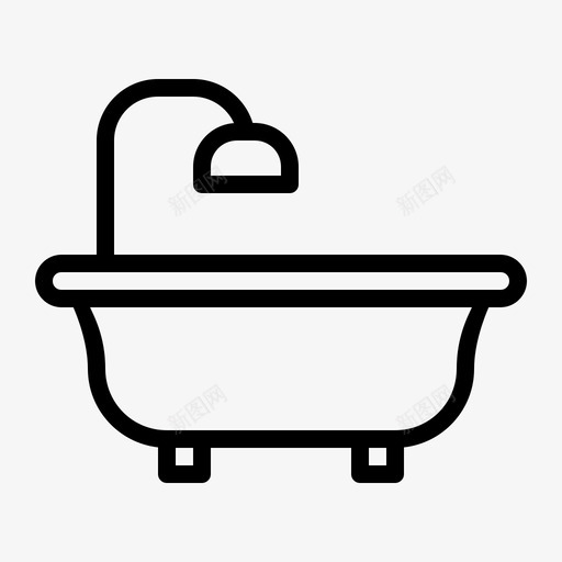 浴缸浴室家用家具svg_新图网 https://ixintu.com 浴缸 浴室 家用 家具