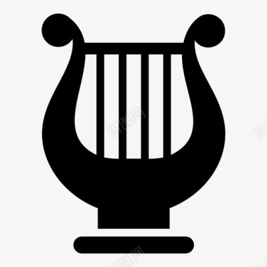竖琴阿波罗希腊乐器图标