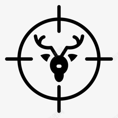 动物狩猎动物聚焦鹿聚焦图标