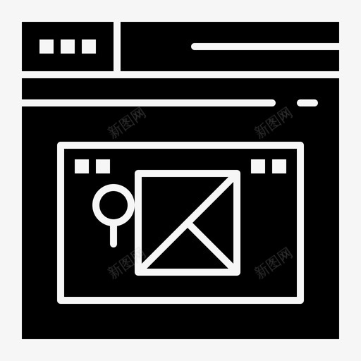 因特网网页网站svg_新图网 https://ixintu.com 网页 网站 因特网 线框 字形