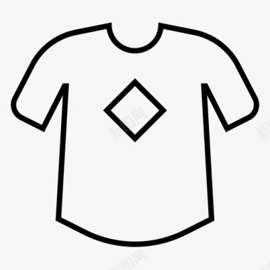 t恤服装钻石图标