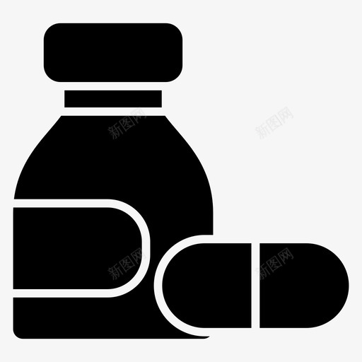 药品药物药丸罐svg_新图网 https://ixintu.com 药物 药品 药丸 医疗保健 字形 向量 图标