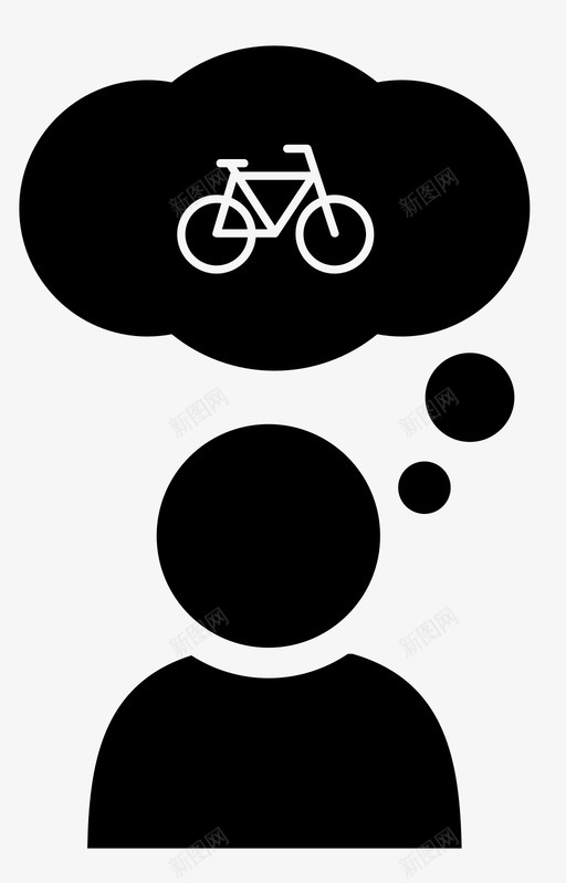 自行车梦想想象道路svg_新图网 https://ixintu.com 自行车 梦想 想象 道路 思考