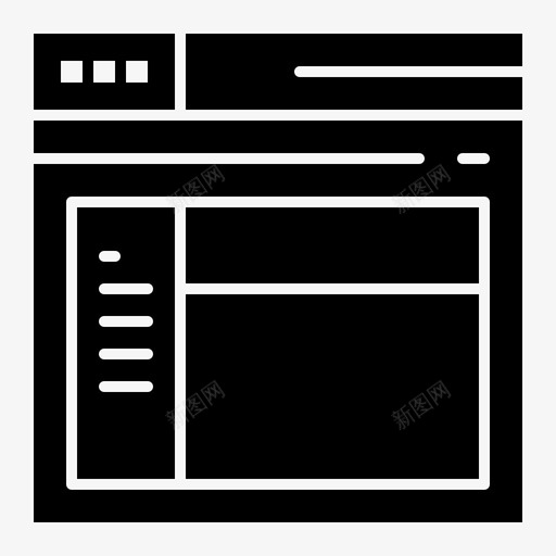 因特网网页网站svg_新图网 https://ixintu.com 网页 网站 因特网 线框 字形