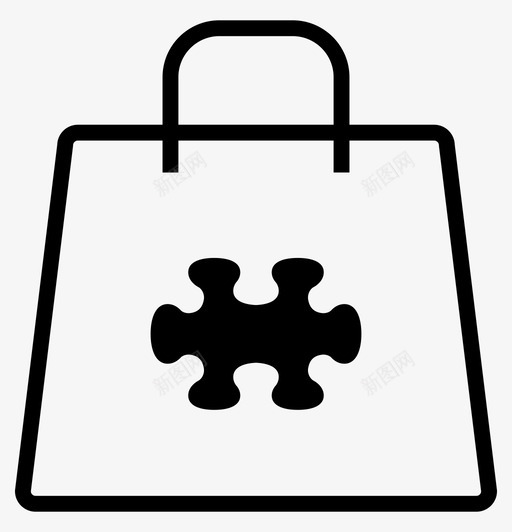 小包买拼图svg_新图网 https://ixintu.com 小包 拼图 麻袋 购物 购物袋