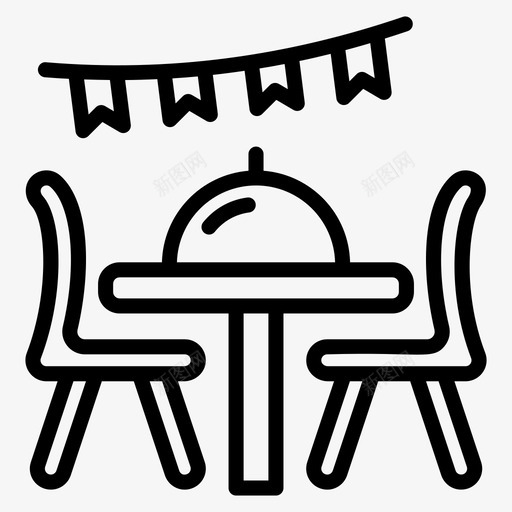 餐桌露台餐厅svg_新图网 https://ixintu.com 餐桌 餐厅 露台 食品 矢量 矢量图 图标