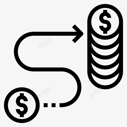 成长的钱硬币投资svg_新图网 https://ixintu.com 长的 成长 钱成 钱硬币 硬币 投资管理 规划 纲要