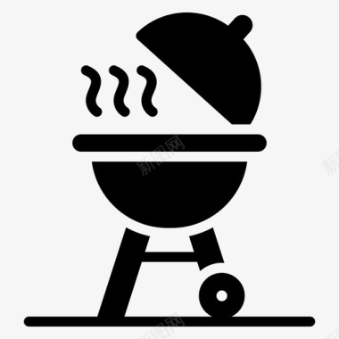 烧烤木炭烤架烹饪图标