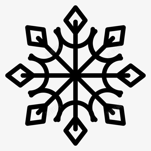 雪冰雪花svg_新图网 https://ixintu.com 雪冰 雪花 冬天 图标 收集 集线