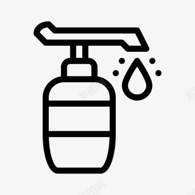 洗手液防腐剂冠状病毒图标