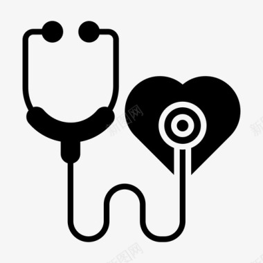 心脏检查医疗保健医疗工具图标