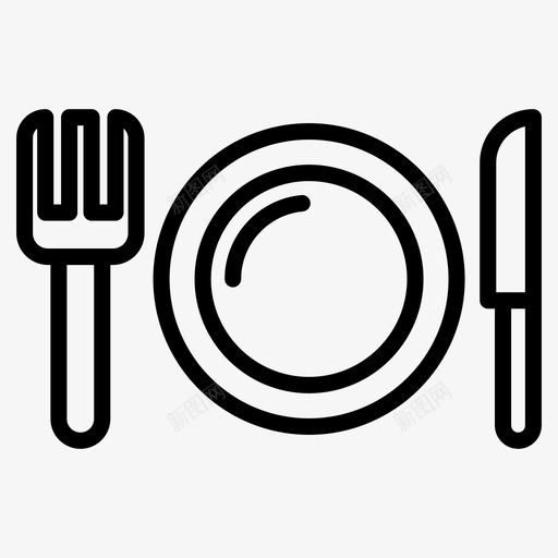 餐厅餐具餐饮配件svg_新图网 https://ixintu.com 餐具 餐厅 餐饮 配件 叉子 刀银 食品 矢量 矢量图 图标