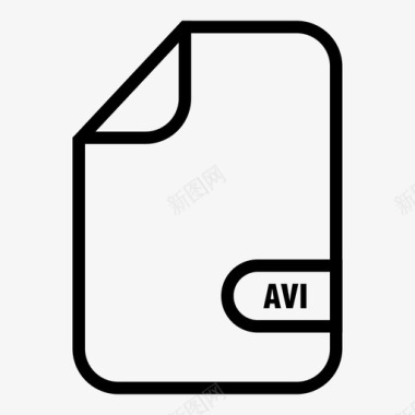 文件格式存档avi图标