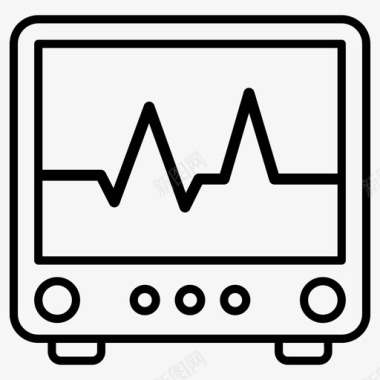 心电图心电图监视器心脏护理图标